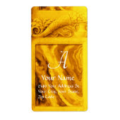 CORNUCOPIA MONOGRAM, felgeel goud Etiket (Voorkant)