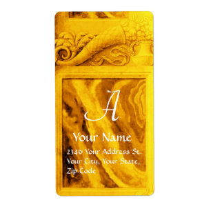 CORNUCOPIA MONOGRAM, felgeel goud Etiket