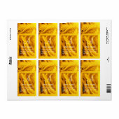 CORNUCOPIA MONOGRAM, felgeel goud Etiket (Full Sheet)