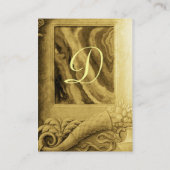CORNUCOPIA MONOGRAM, felgeel goud Visitekaartje (Achterkant)