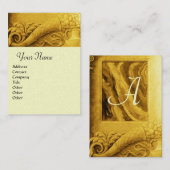 CORNUCOPIA MONOGRAM, felgeel goud Visitekaartje (Voorkant / Achterkant)