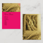 CORNUCOPIA MONOGRAM, felgeel goud Visitekaartje (Voorkant / Achterkant)