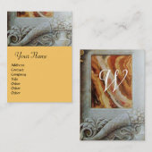 CORNUCOPIA MONOGRAM, felgeel goud Visitekaartje (Voorkant / Achterkant)