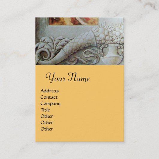 CORNUCOPIA MONOGRAM, felgeel goud Visitekaartje (Voorkant)