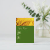 CORNUCOPIA MONOGRAM, felgeel groen Visitekaartje (Staand voorkant)