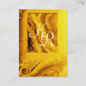 CORNUCOPIA MONOGRAM, felgeel groen Visitekaartje (Achterkant)