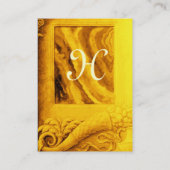 CORNUCOPIA MONOGRAM, felgeel sinaasappel Visitekaartje (Achterkant)