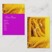 CORNUCOPIA MONOGRAM felgeel, violet Visitekaartje (Voorkant / Achterkant)