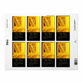 CORNUCOPIA MONOGRAM, felgeel zwart Etiket (Full Sheet)