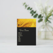 CORNUCOPIA MONOGRAM, felgeel zwart Visitekaartje (Staand voorkant)