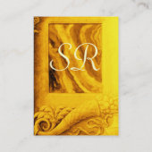 CORNUCOPIA MONOGRAM, felgeel zwart Visitekaartje (Achterkant)