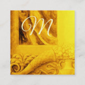 CORNUCOPIA MONOGRAM GOLD YELLOW GROENEN VIERKANTE VISITEKAARTJE (Achterkant)