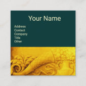 CORNUCOPIA MONOGRAM GOLD YELLOW GROENEN VIERKANTE VISITEKAARTJE (Voorkant)