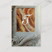 CORNUCOPIA MONOGRAM, grijs geel platina metaal Visitekaartje (Achterkant)