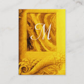 CORNUCOPIA MONOGRAM, helder, goud, geel, groen Visitekaartje (Achterkant)