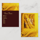 CORNUCOPIA MONOGRAM ,helder goudgeel bruin Visitekaartje (Voorkant / Achterkant)