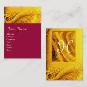 CORNUCOPIA MONOGRAM ,helder goudgeel rood Visitekaartje (Voorkant / Achterkant)