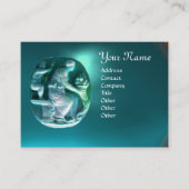 CORNUCOPIA MONOGRAM helderblauw-groen aquamarine Visitekaartje (Voorkant)