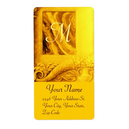 CORNUCOPIA MONOGRAM, helderbruin Etiket (Voorkant)