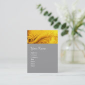 CORNUCOPIA MONOGRAM, heldergeel, grijs Visitekaartje (Staand voorkant)