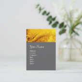 CORNUCOPIA MONOGRAM, heldergeel, grijs Visitekaartje (Staand voorkant)