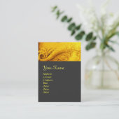 CORNUCOPIA MONOGRAM, heldergeel, grijs Visitekaartje (Staand voorkant)