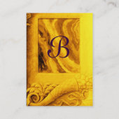 CORNUCOPIA MONOGRAM, heldergeel, grijs Visitekaartje (Achterkant)