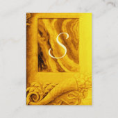 CORNUCOPIA MONOGRAM, heldergeel, paars Visitekaartje (Achterkant)