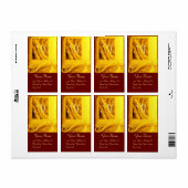 CORNUCOPIA MONOGRAM, heldergeel rood Etiket (Full Sheet)