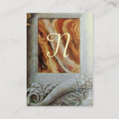 CORNUCOPIA MONOGRAM, heldergrijs, blauwgroen, blau Visitekaartje (Achterkant)