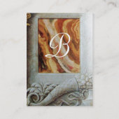 CORNUCOPIA MONOGRAM, heldergrijs, rood Visitekaartje (Achterkant)