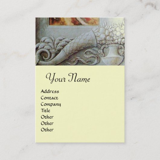 CORNUCOPIA MONOGRAM, heldergrijs Visitekaartje (Voorkant)