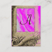 CORNUCOPIA MONOGRAM, heldergrijs, zwart, roze, fuc Visitekaartje (Achterkant)