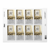 CORNUCOPIA MONOGRAM, zwart-wit grijs Etiket (Full Sheet)