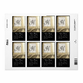 CORNUCOPIA MONOGRAM, zwart-wit grijs Etiket (Full Sheet)