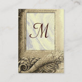 CORNUCOPIA MONOGRAM, zwart zilverplatina Visitekaartje (Achterkant)