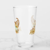 Cornucopia, pompoenen en zonnebloemen glas (Links)