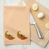 Cornucopia Row Peach Keuken Handdoeken (Quarter Fold)