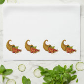 Cornucopia Row Witte Keuken Handdoeken (Gevouwen)