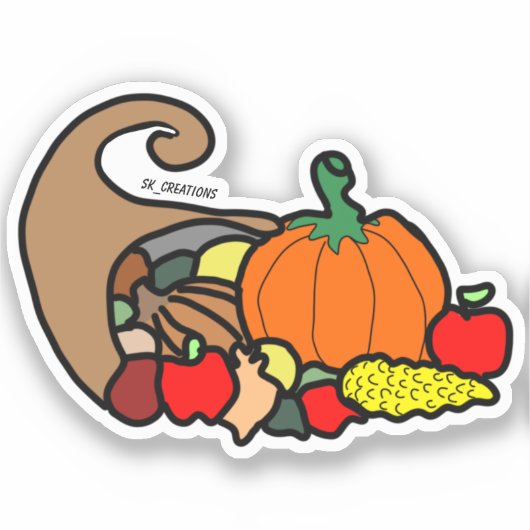 Cornucopia-Sticker Sticker (Voorkant)