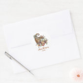 Cornucopia sublimatie | ORANJE THANKSGIVING Ronde Sticker (Envelop)