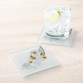 Cornucopia Sunflower Pumpkins Glazen Onderzetter (Schuin)