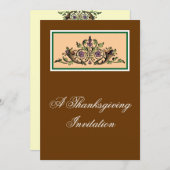 Cornucopia  Thanksgiving Aangepaste Uitnodigingen (Voorkant / Achterkant)