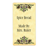 Cornucopia  Thanksgiving Art Baking Labels (Voorkant)