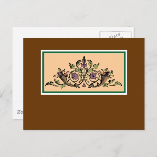 Cornucopia Thanksgiving Art Briefkaart (Voorkant / Achterkant)