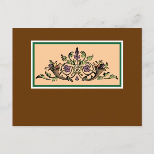 Cornucopia  Thanksgiving Art Briefkaart (Voorkant)