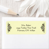 Cornucopia  Thanksgiving Art Retouradres Etiket (Insitu)