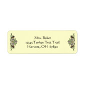 Cornucopia  Thanksgiving Art Retouradres Etiket (Voorkant)