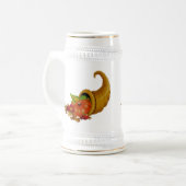 Cornucopia Thanksgiving Oranje Stein Bierpul (Voorkant links)