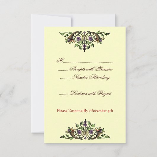 Cornucopia Thanksgiving RSVP-kaarten RSVP Kaartje (Achterkant)